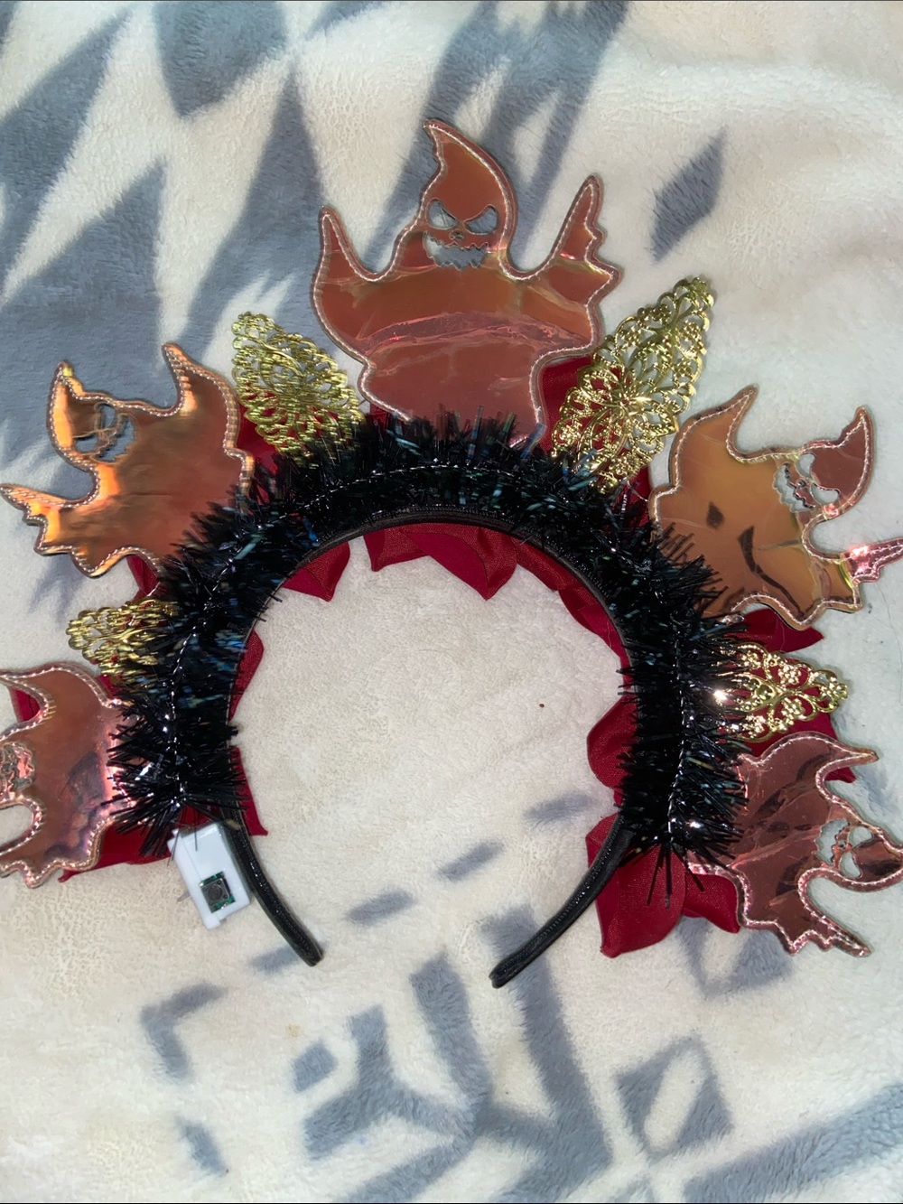 GHOSTS & ROSES LIGHTED HEADBAND NWOT  Halloween Dia de los Muertos - Picture 7 of 8